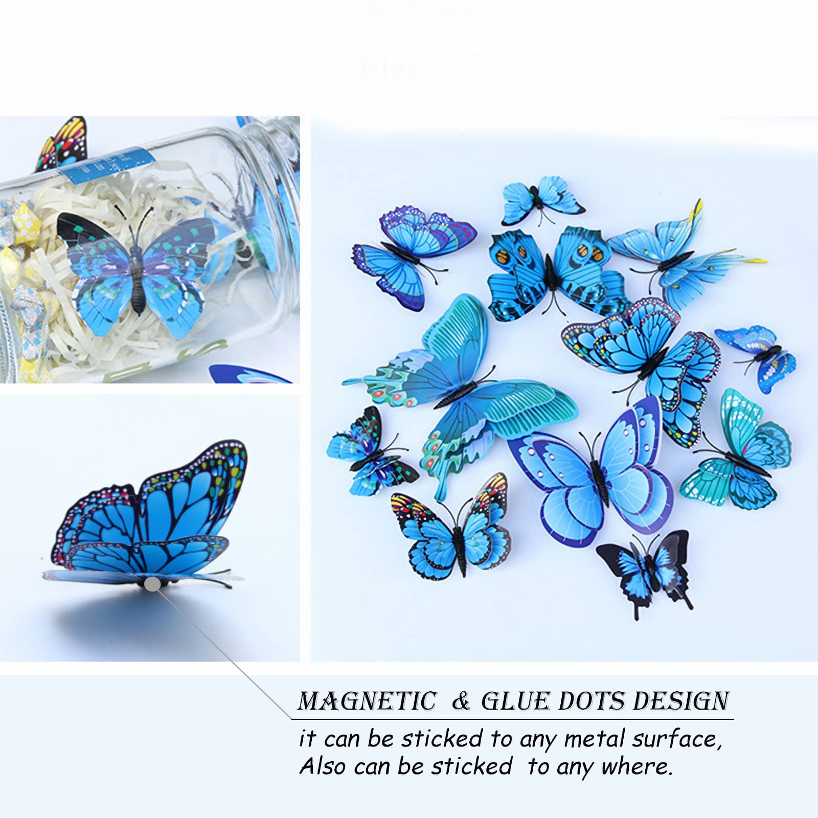 Opseam blue butterfly cake decoration adds decorative flair to desserts.