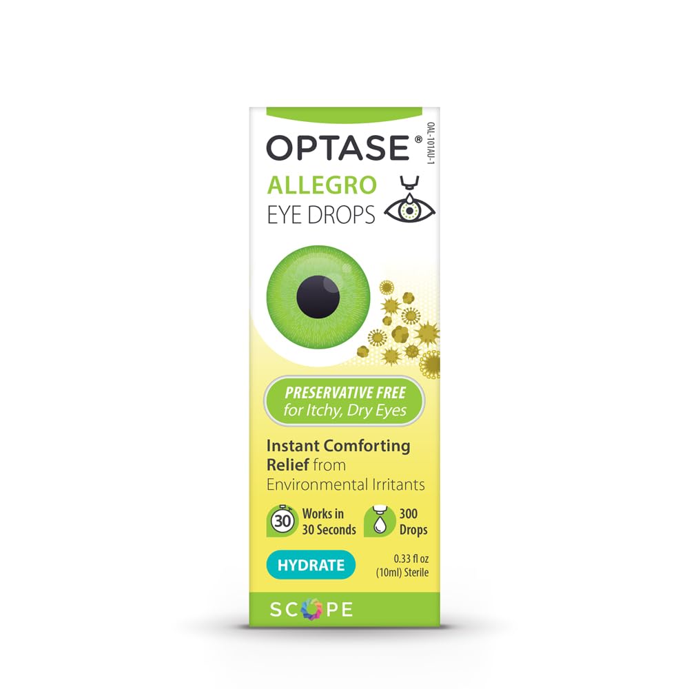 Optase Allegro easy-dispense drop bottle provides up to 300 drops.