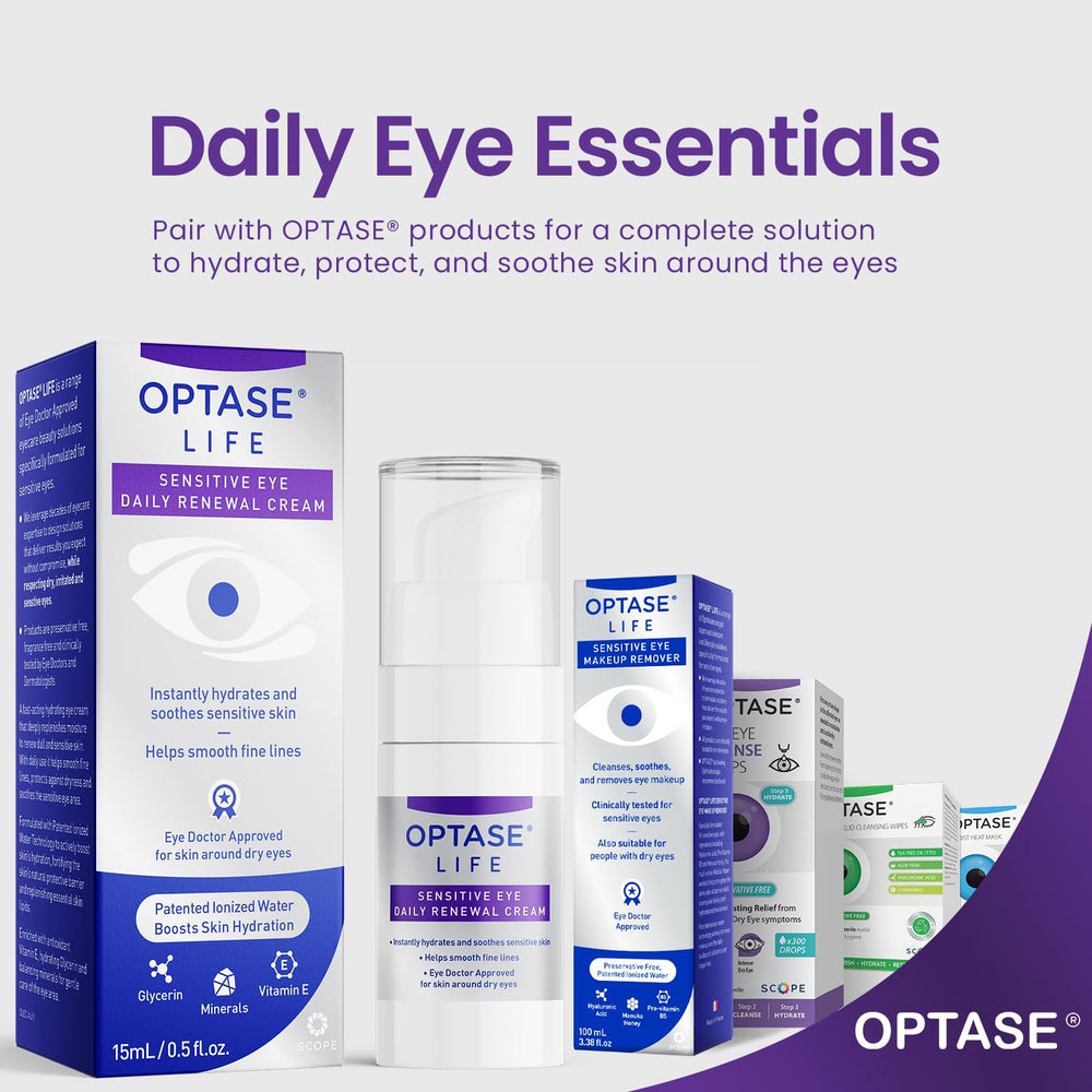 Optase LIFE 15 ml tube shown for daily use and travel