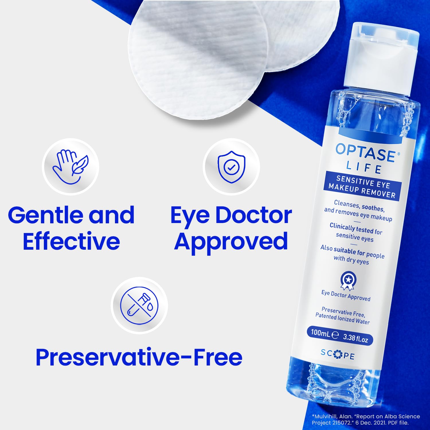 Optase Life with hyaluronic acid nourishment for hydrated skin