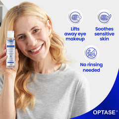 Optase Life cotton-pad application demonstrating easy daily removal