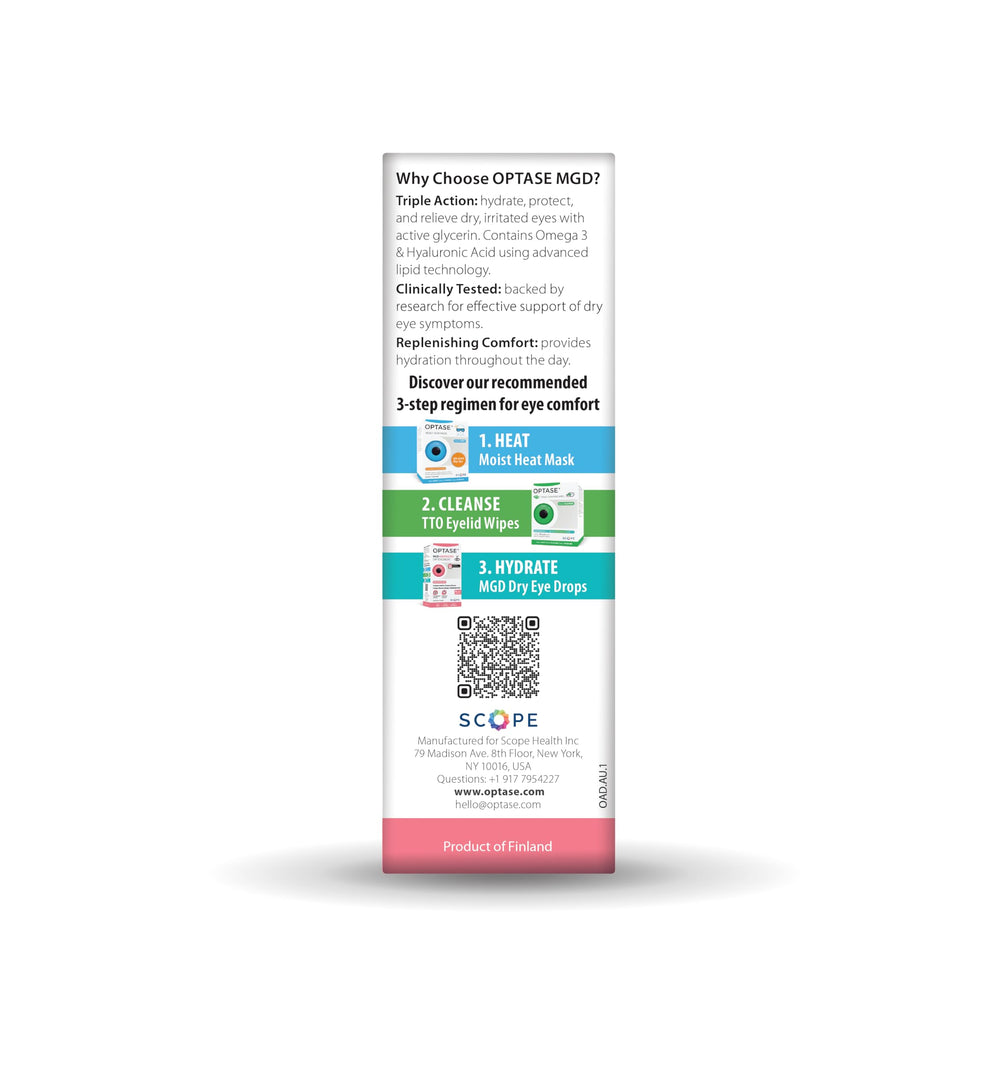 Optase MGD Advanced Drops compatible with most contact lenses for clear vision.