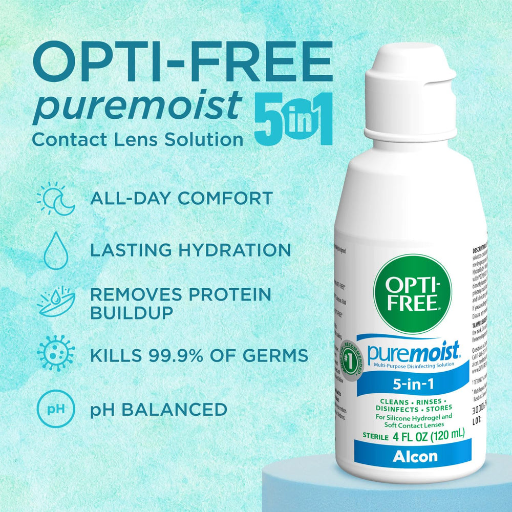 Opti-Free Puremoist lens case ready for cleaning and storage