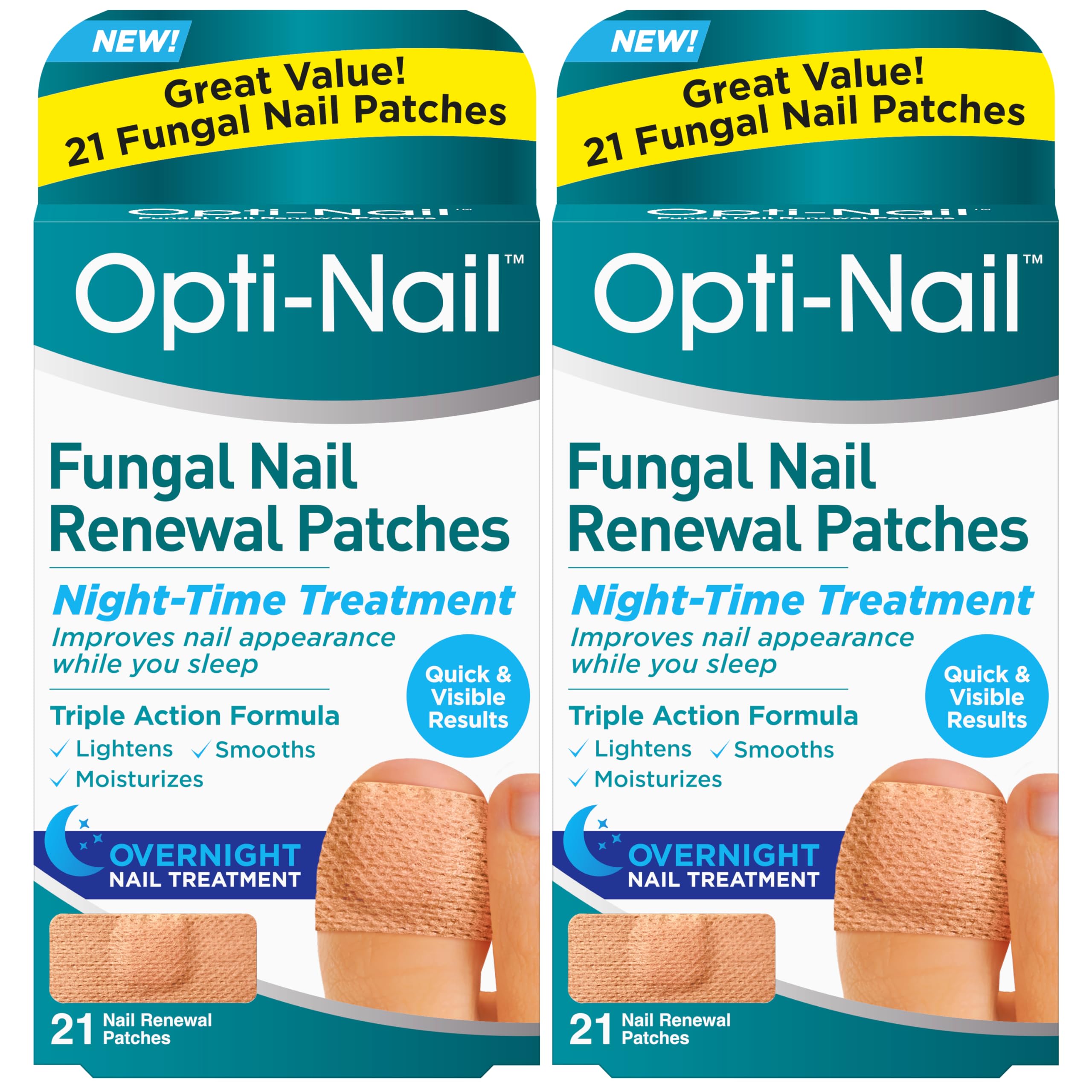 Opti-Nail patch pack front for convenient home use.