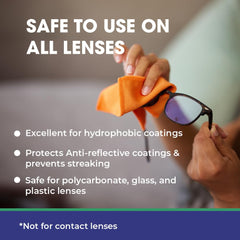 Optigear AR Kleen in use on a lens for a clear streak-free finish