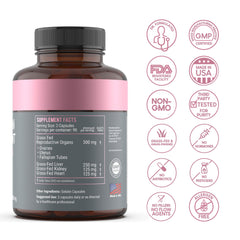 Optimal Carnivore ovary and uterus capsule close up highlighting reproductive nourishment potential
