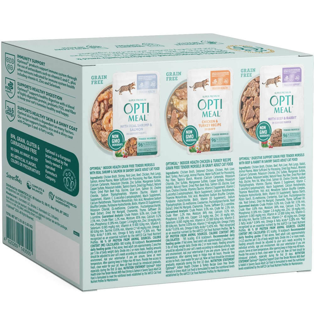 Optimeal gravy toppers over kibble add flavor variety.