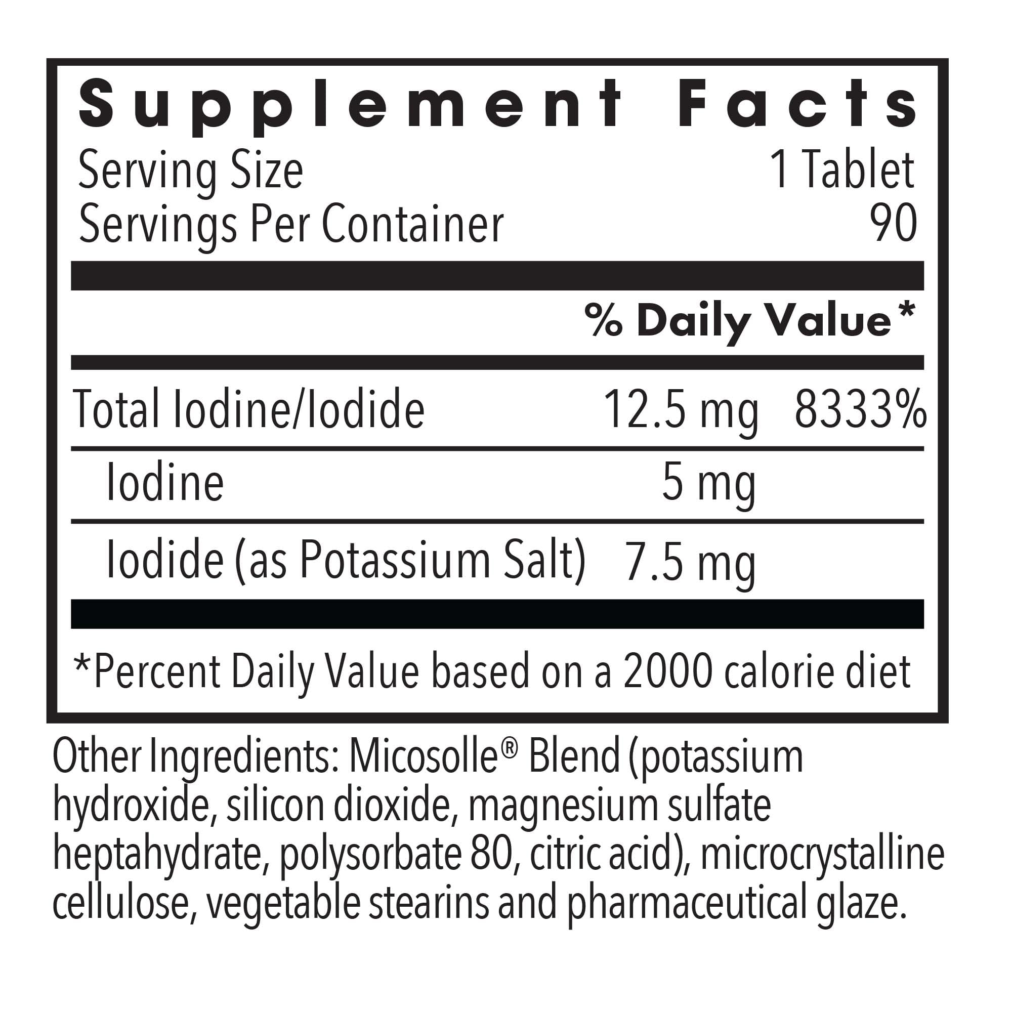 90-serving label on Optimox Iodoral packaging emphasizes long-term iodine supplementation.
