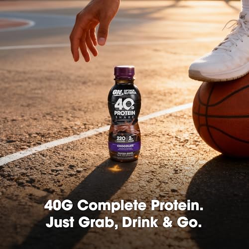 Optimum Nutrition 40g shake post-workout option for quick recovery.