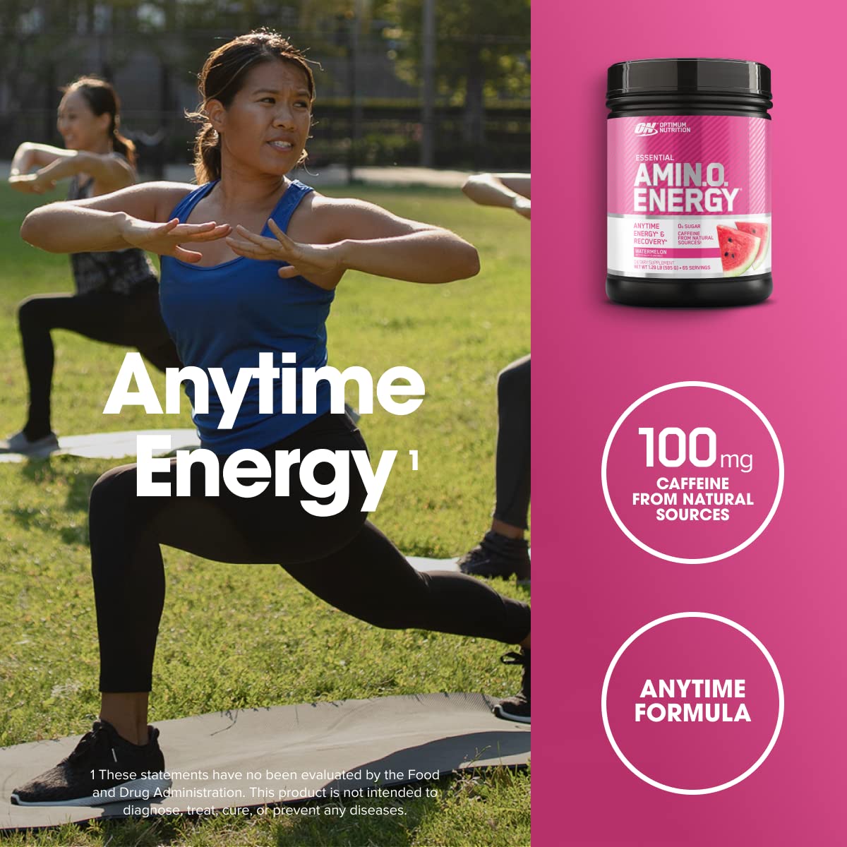 Optimum Nutrition Amino Energy with 100 mg caffeine for alertness during workouts