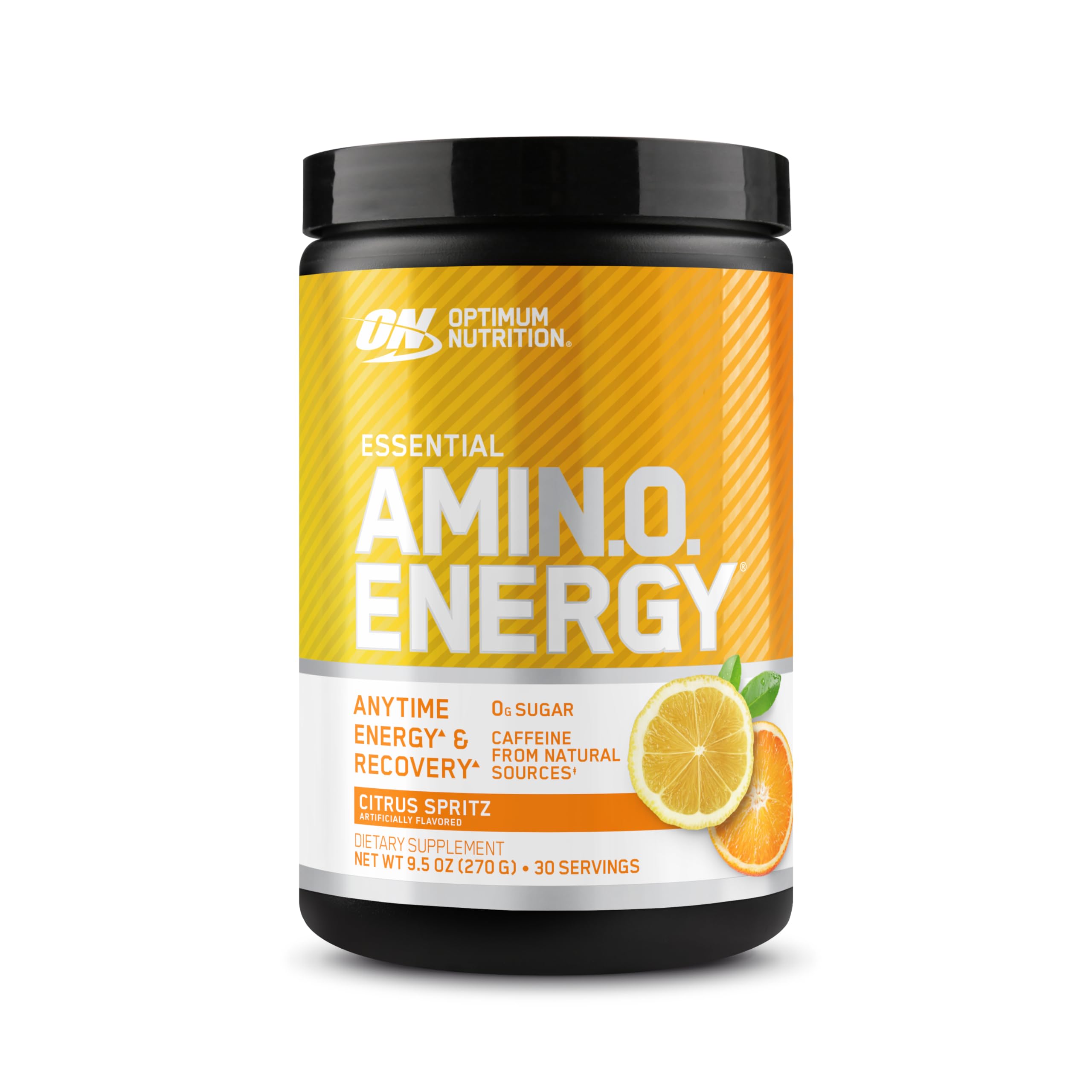 Optimum Nutrition Amino Energy Citrus Spritz bottle pour boosts workout readiness