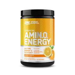 Optimum Nutrition Amino Energy Citrus Spritz bottle pour boosts workout readiness