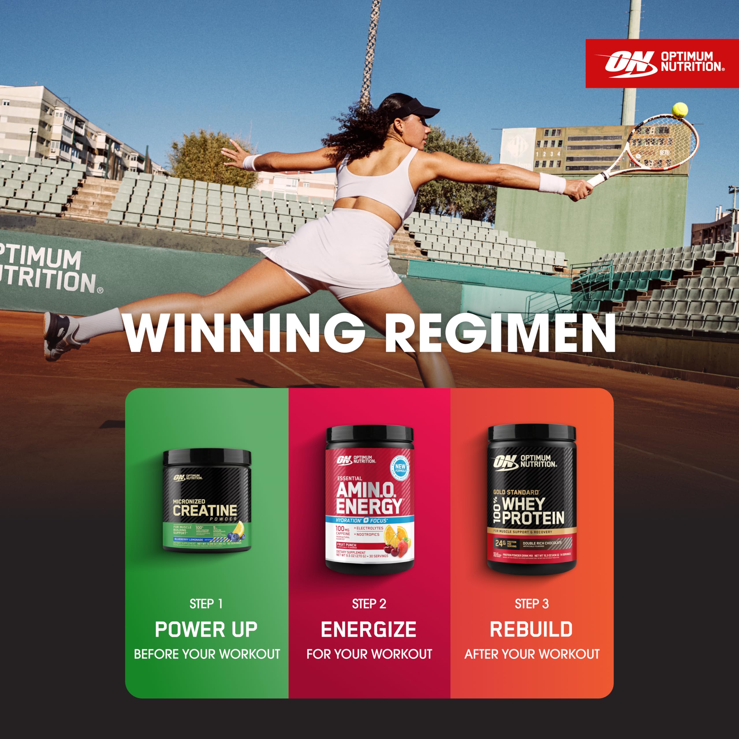 30-serving container of Optimum Nutrition Amino Energy powder