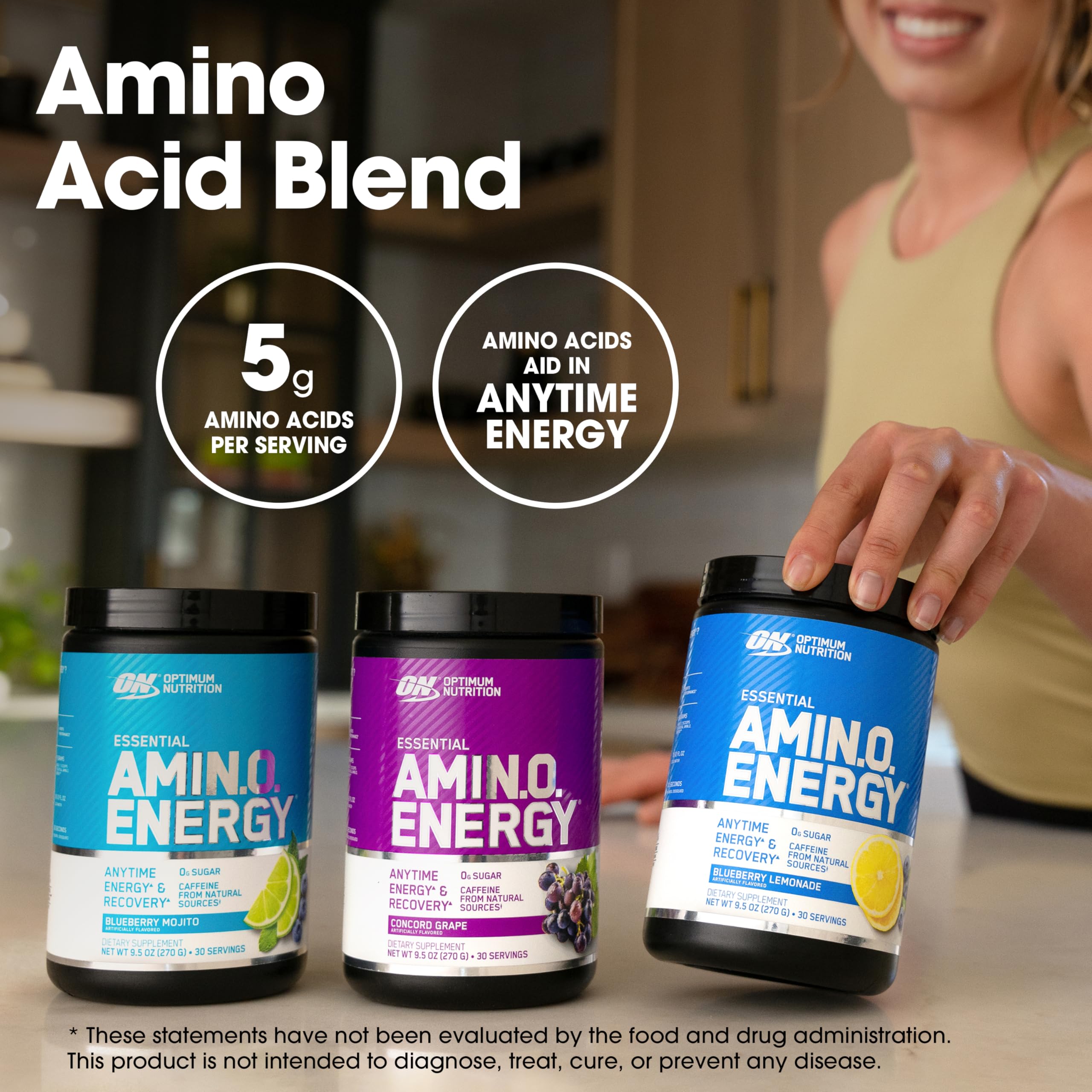 Dissolving Amino Energy in water for quick hydration.
