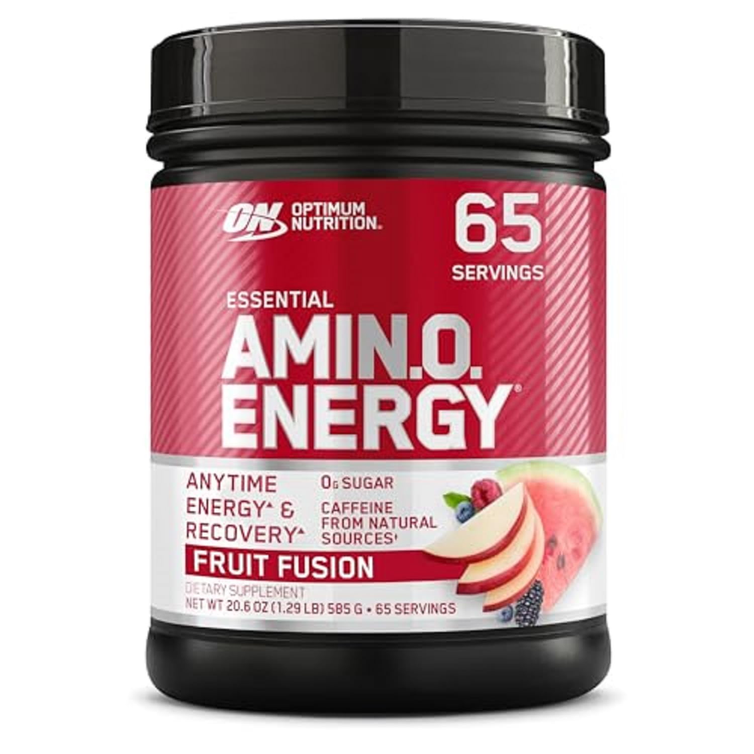 Optimum Nutrition Amino Energy Fruit Fusion bottle supports quick daytime energy.