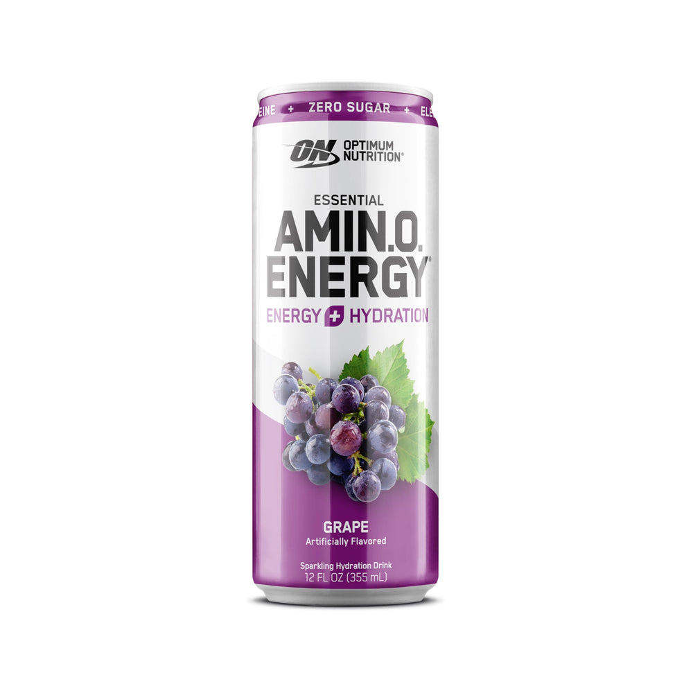 Optimum Nutrition Amino Energy grape energized moment with amino acids and caffeine.