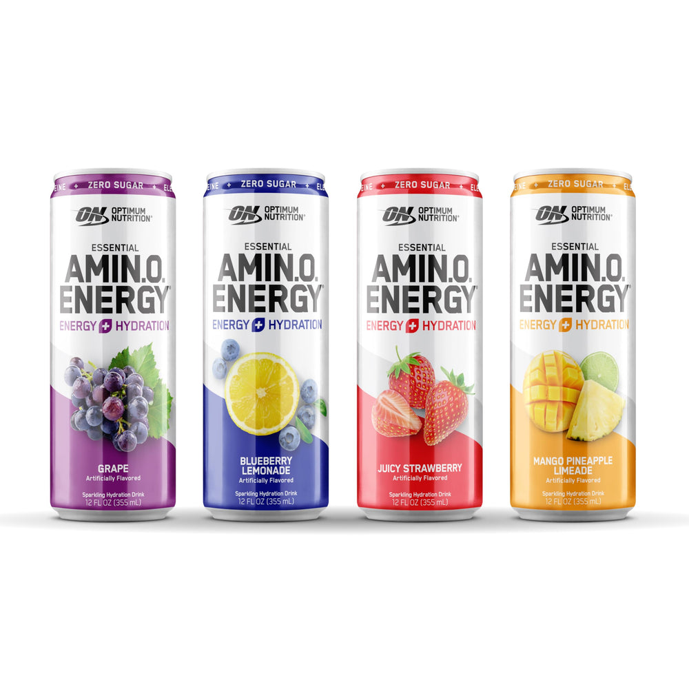 Optimum Nutrition Amino Energy can in gym setting supports focus and performance
