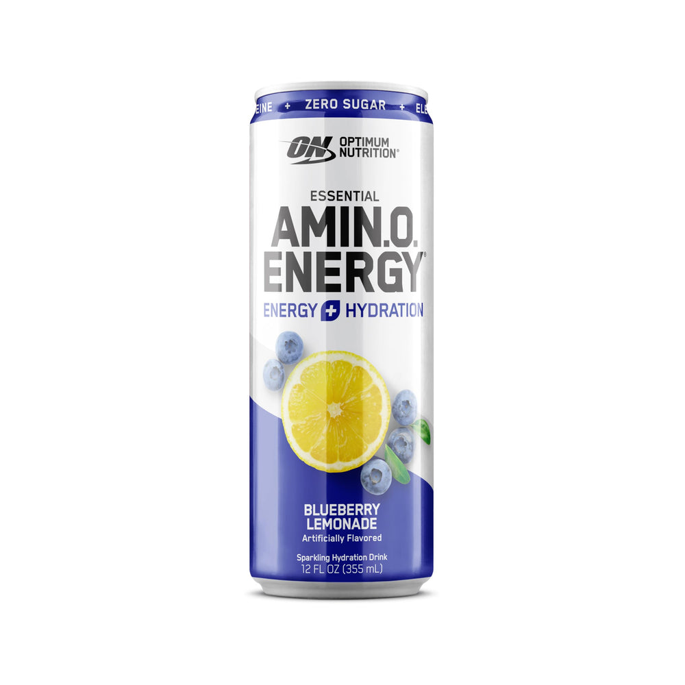 Retail shelf display for Optimum Nutrition Amino Energy grab-and-go packaging