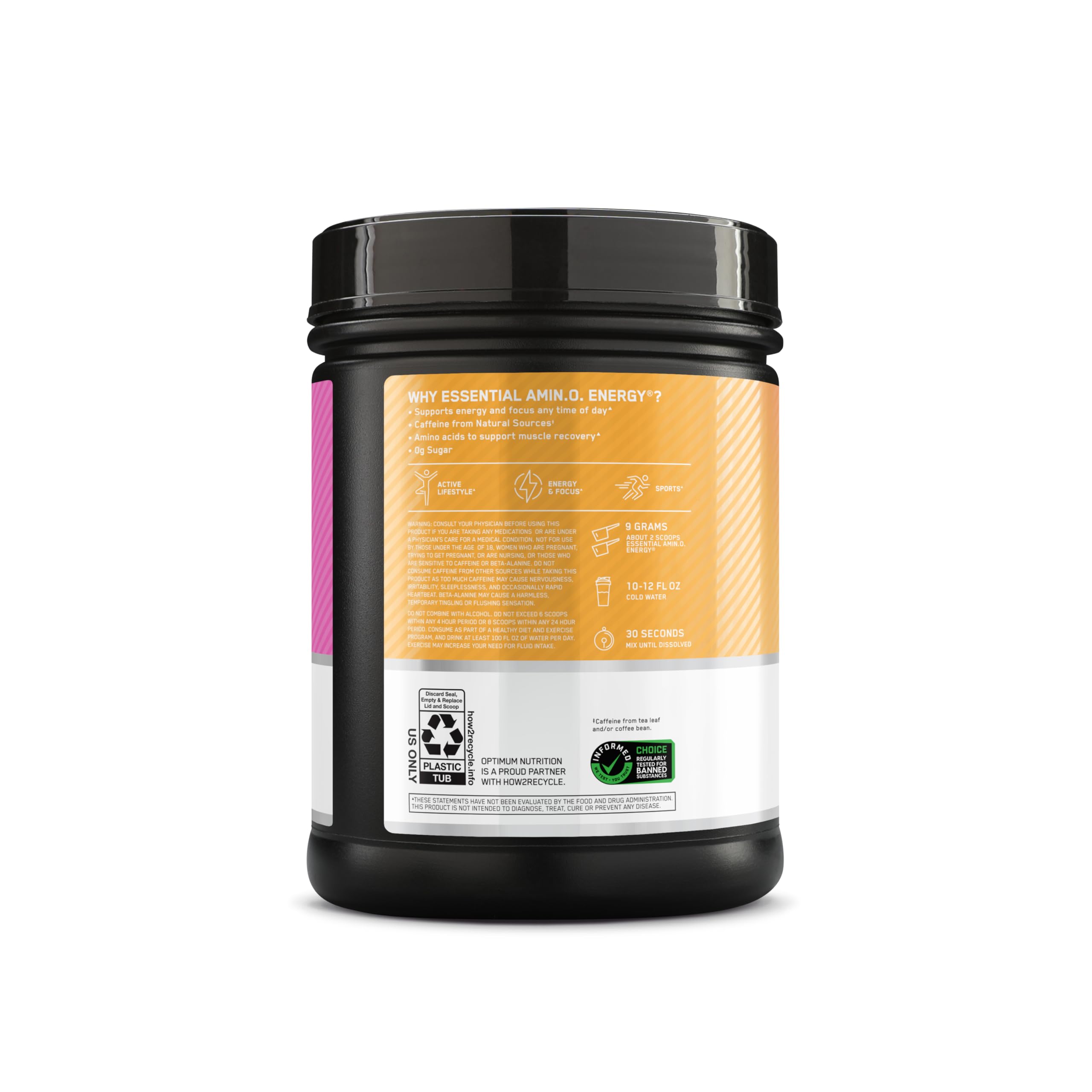 Shaker bottle ready for easy mixing and transport with Amino Energy
