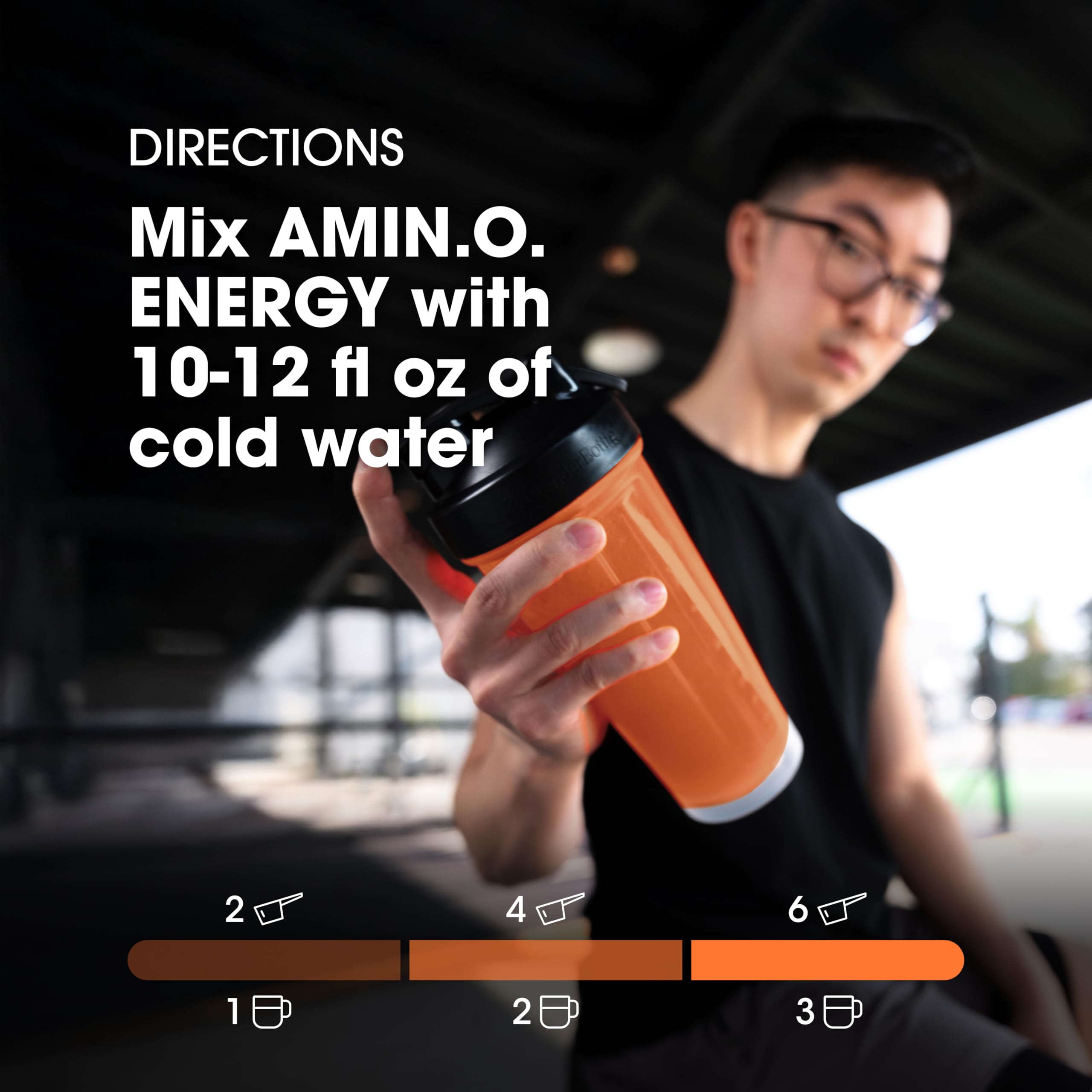 Optimum Nutrition Amino Energy Tangerine Pouring: powder dissolves quickly for fast readiness.