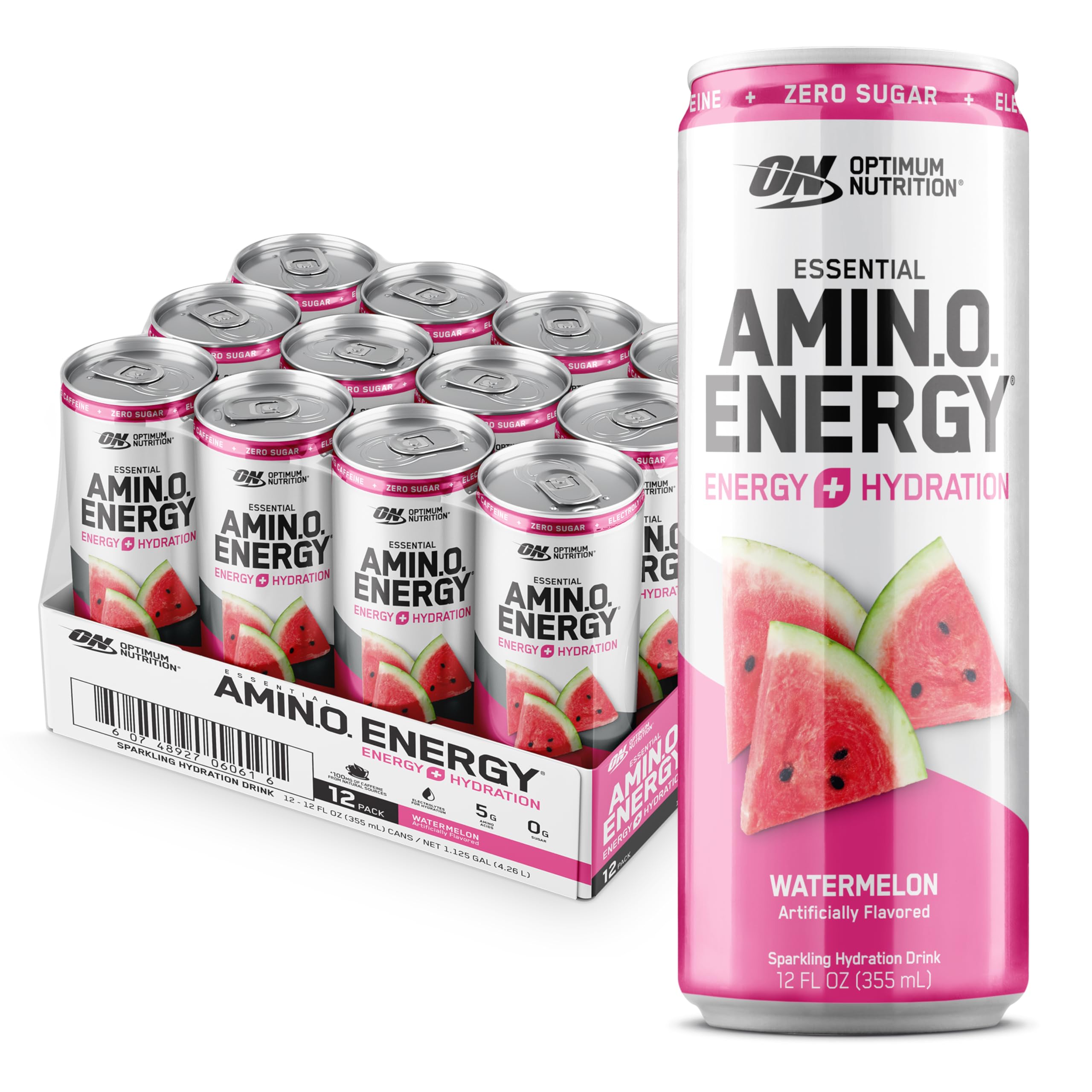 Optimum Nutrition Amino Energy Watermelon bottle for on-the-go hydration and energy