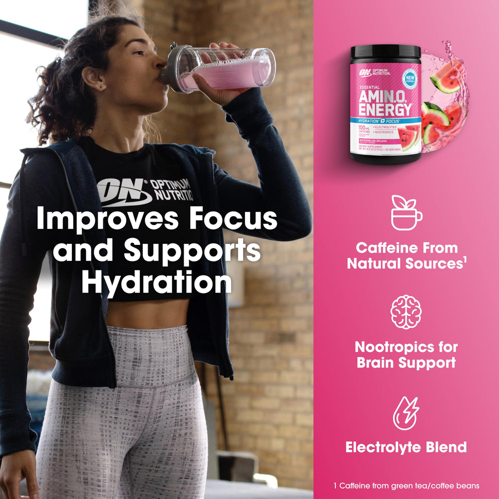 Packaging visual of Optimum Nutrition Amino Energy Watermelon flavor
