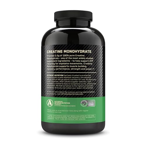 Optimum Nutrition Creatine 2500 capsules athlete training scenario.