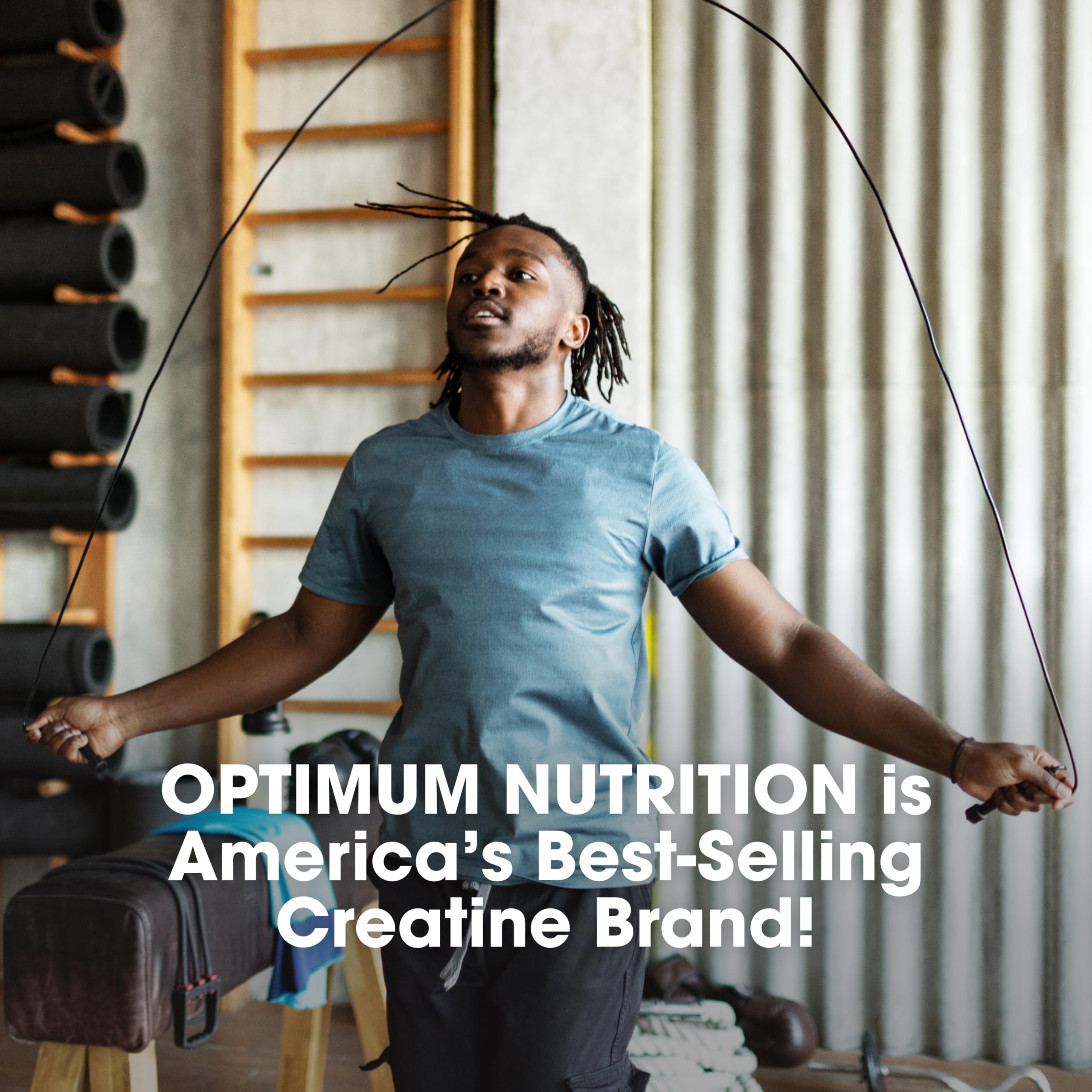 Optimum Nutrition creatine micronized blueberry lemonade nutrition facts panel details ingredient amounts.