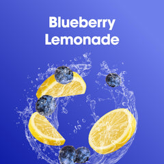 Optimum Nutrition creatine micronized blueberry lemonade being poured for fast-dissolving hydration.