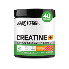 Optimum Nutrition Creatine Monohydrate Plus tub with 40 servings for training support