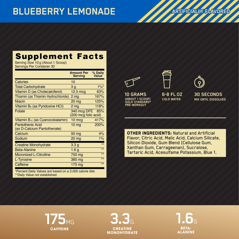 Optimum Nutrition Gold Standard Pre-Workout shaker cup ready for quick on-the-go mixing.