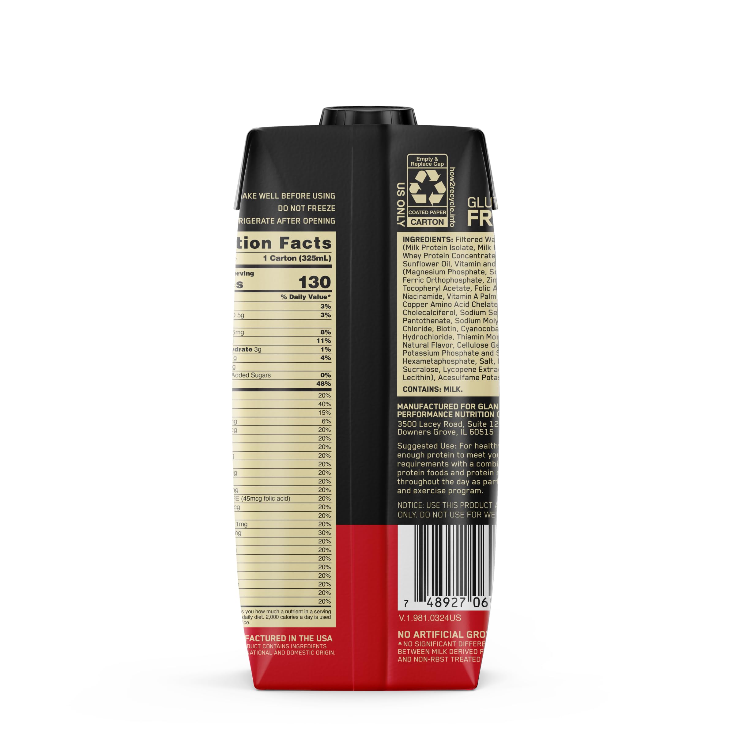 Optimum Nutrition shake ready-to-drink for easy morning routine or post-activity snack.