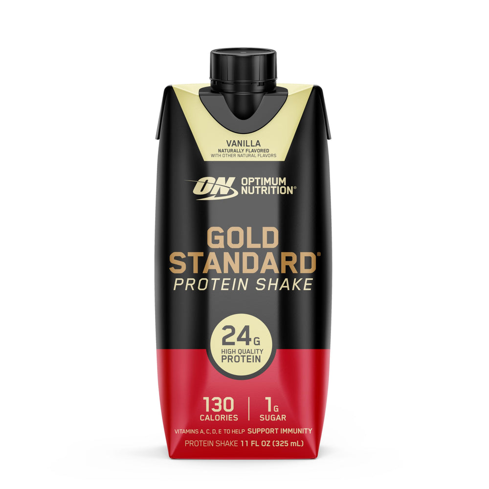 Optimum Nutrition Gold Standard Vanilla nutrition facts panel with vitamins and minerals