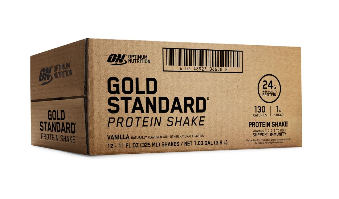 Optimum Nutrition Gold Standard Vanilla pack image for a 12-bottle set