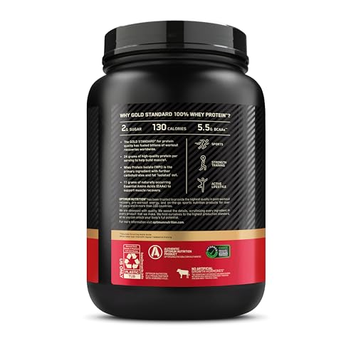 Optimum Nutrition post-workout shake with fast-absorbing whey.