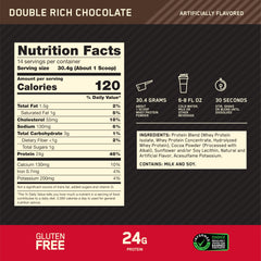 Optimum Nutrition Gold Standard Whey pour into a glass for a smooth shake.