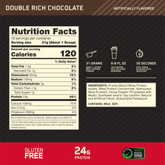 Optimum Nutrition Gold Standard whey scoop for precise, convenient servings.