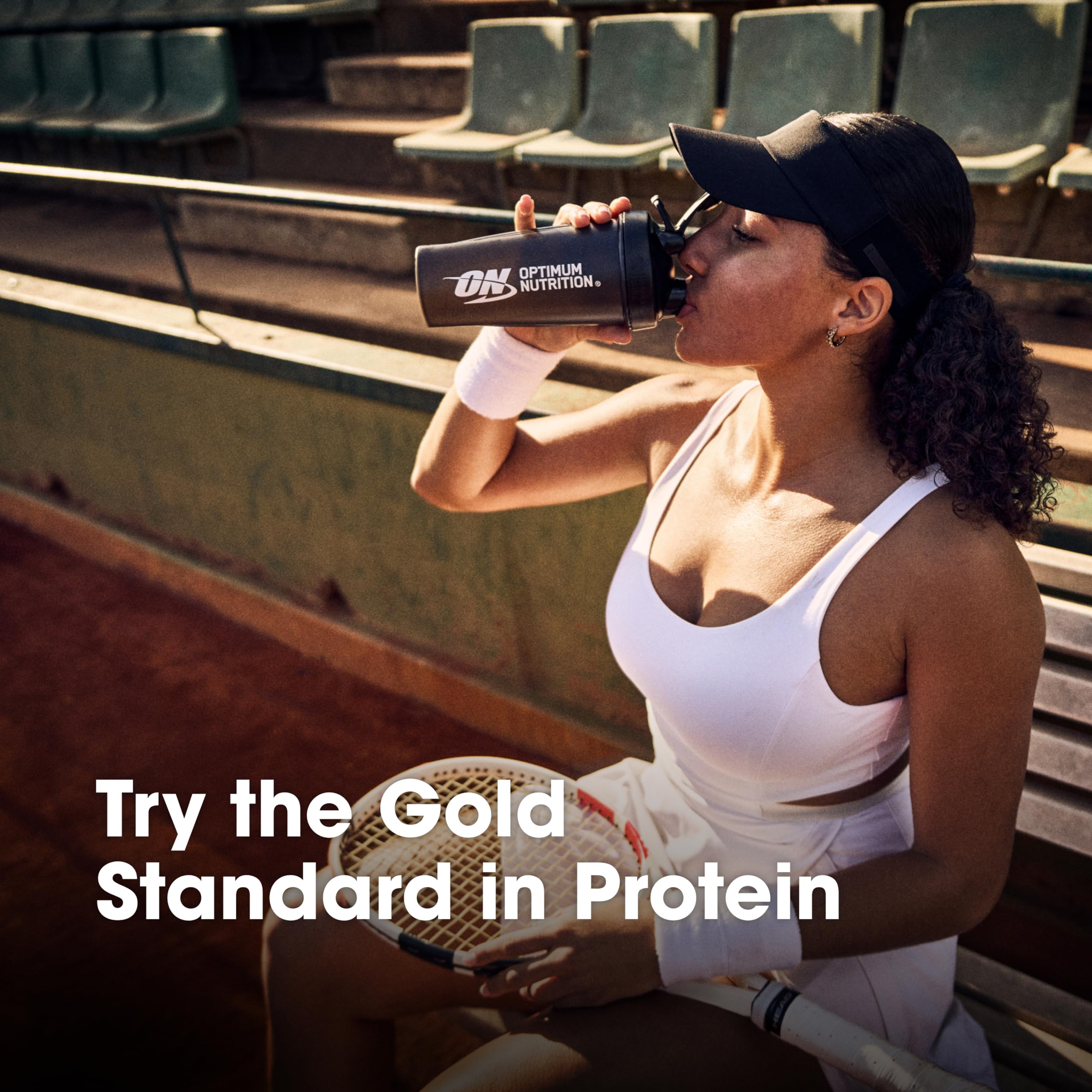 Trusted quality badge on Optimum Nutrition Gold Standard Whey packaging