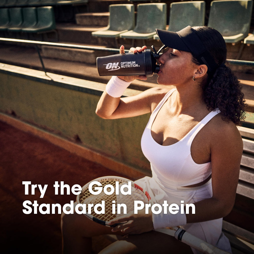 Trusted quality badge on Optimum Nutrition Gold Standard Whey packaging