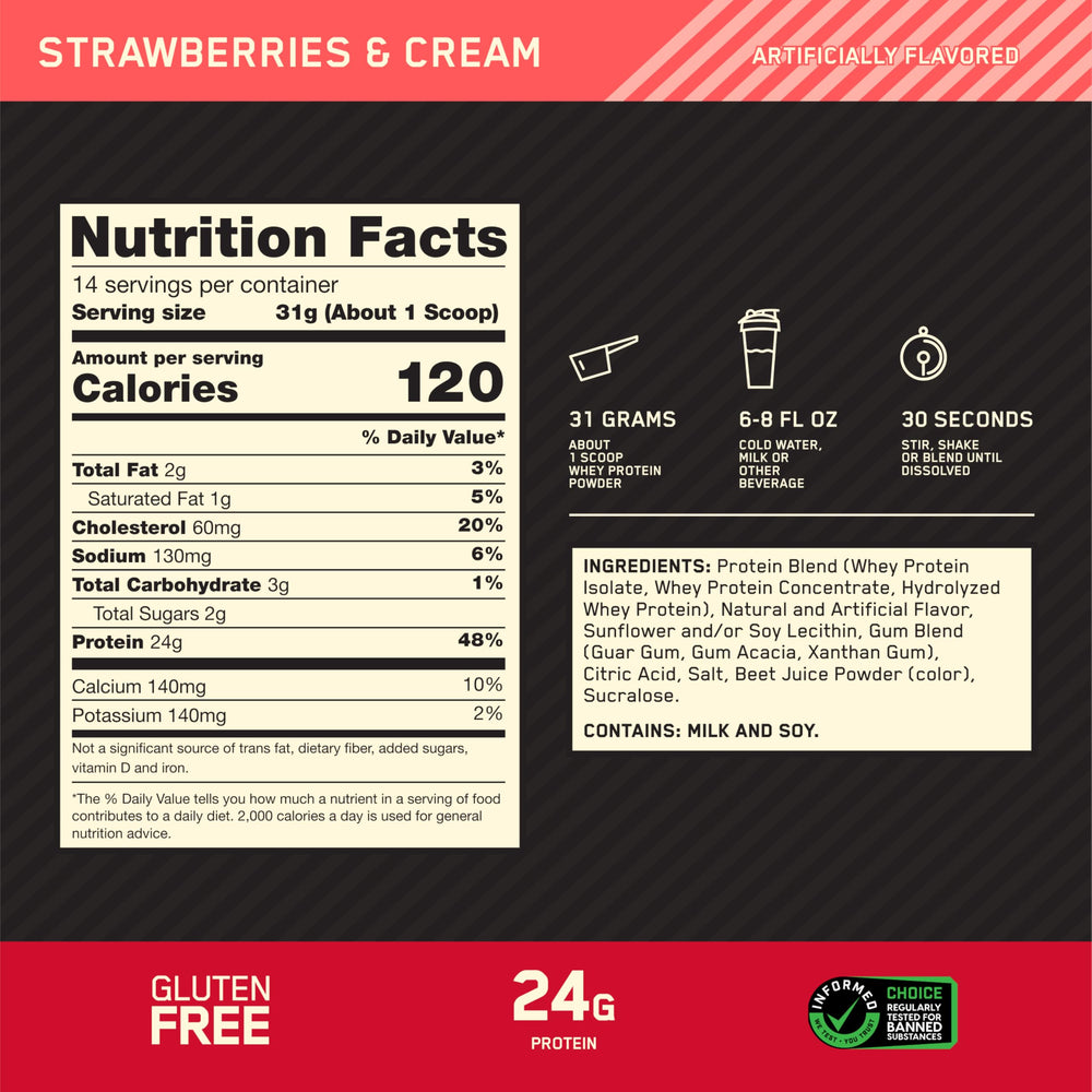 Tub with label facing up ready for quick post-workout shake
