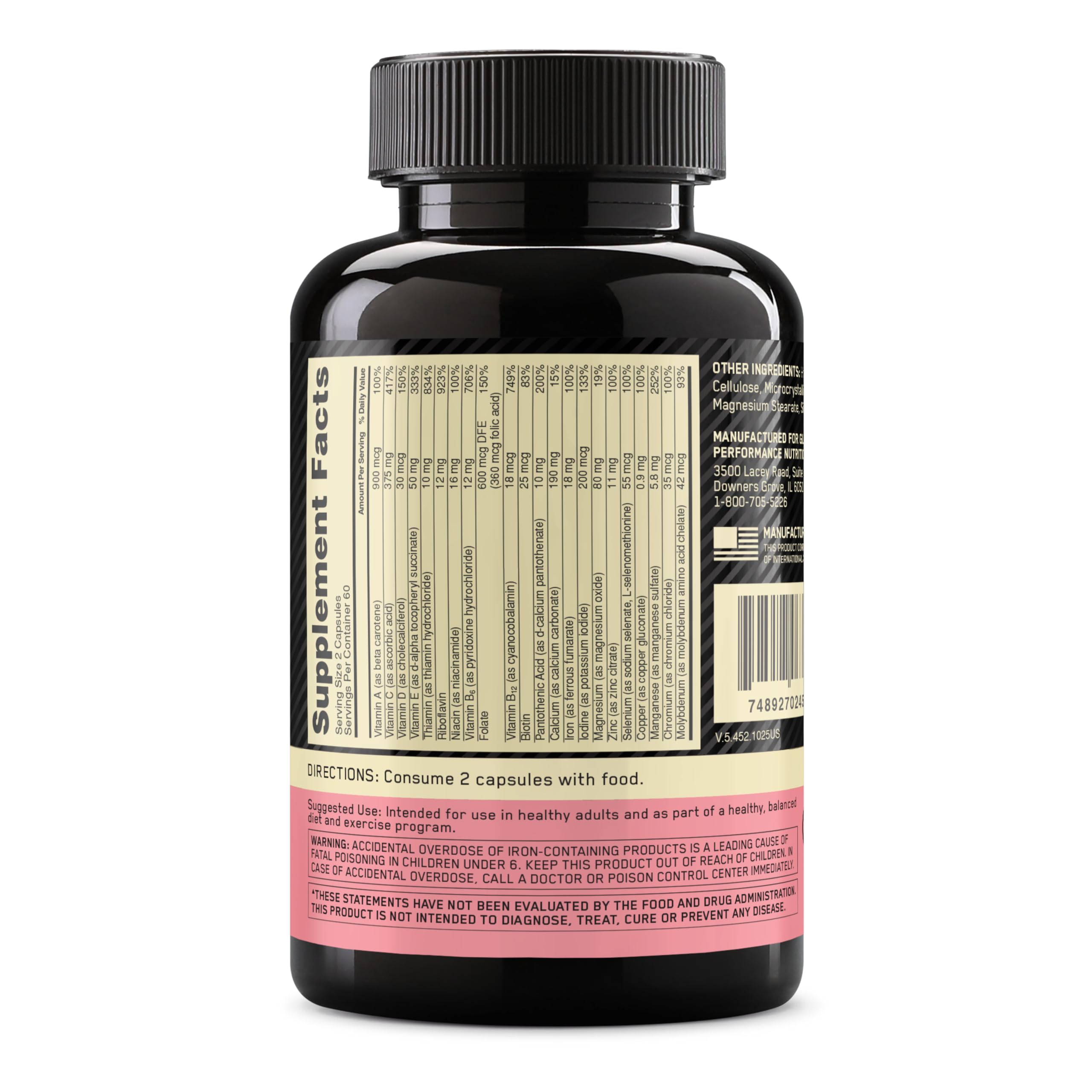 Optimum Nutrition Opti-Women packaging art communicates a 60-day supply.