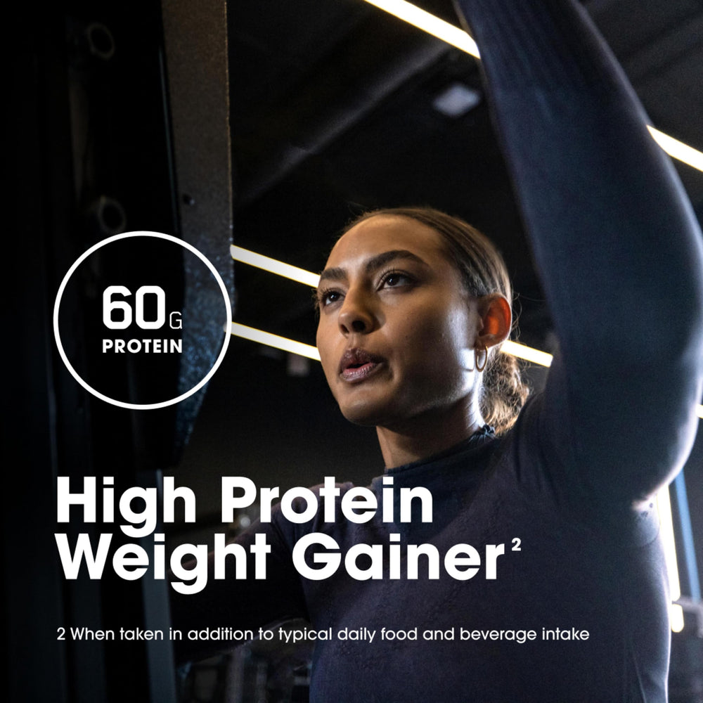 Optimum Nutrition Pro Gainer Vanilla Custard shake in glass after workout