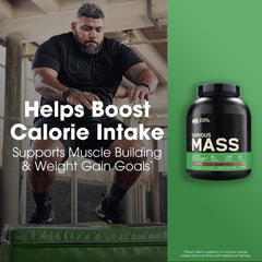 Optimum Nutrition Serious Mass chocolate powder tub for calorie boosting