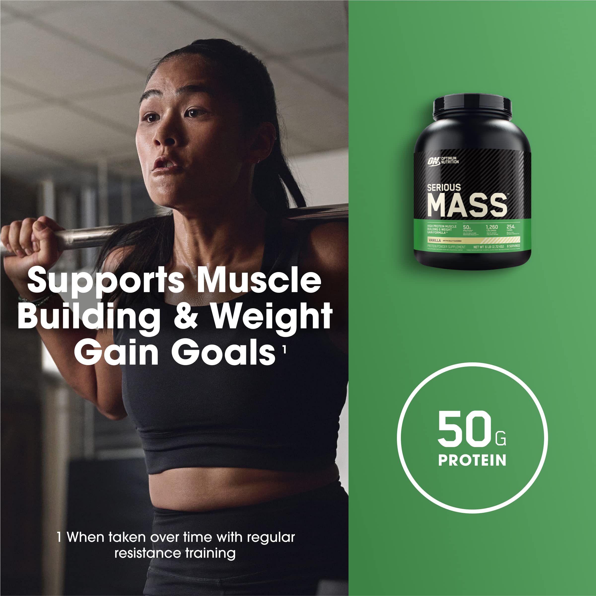 Optimum Nutrition Serious Mass mixed shake with creamy texture