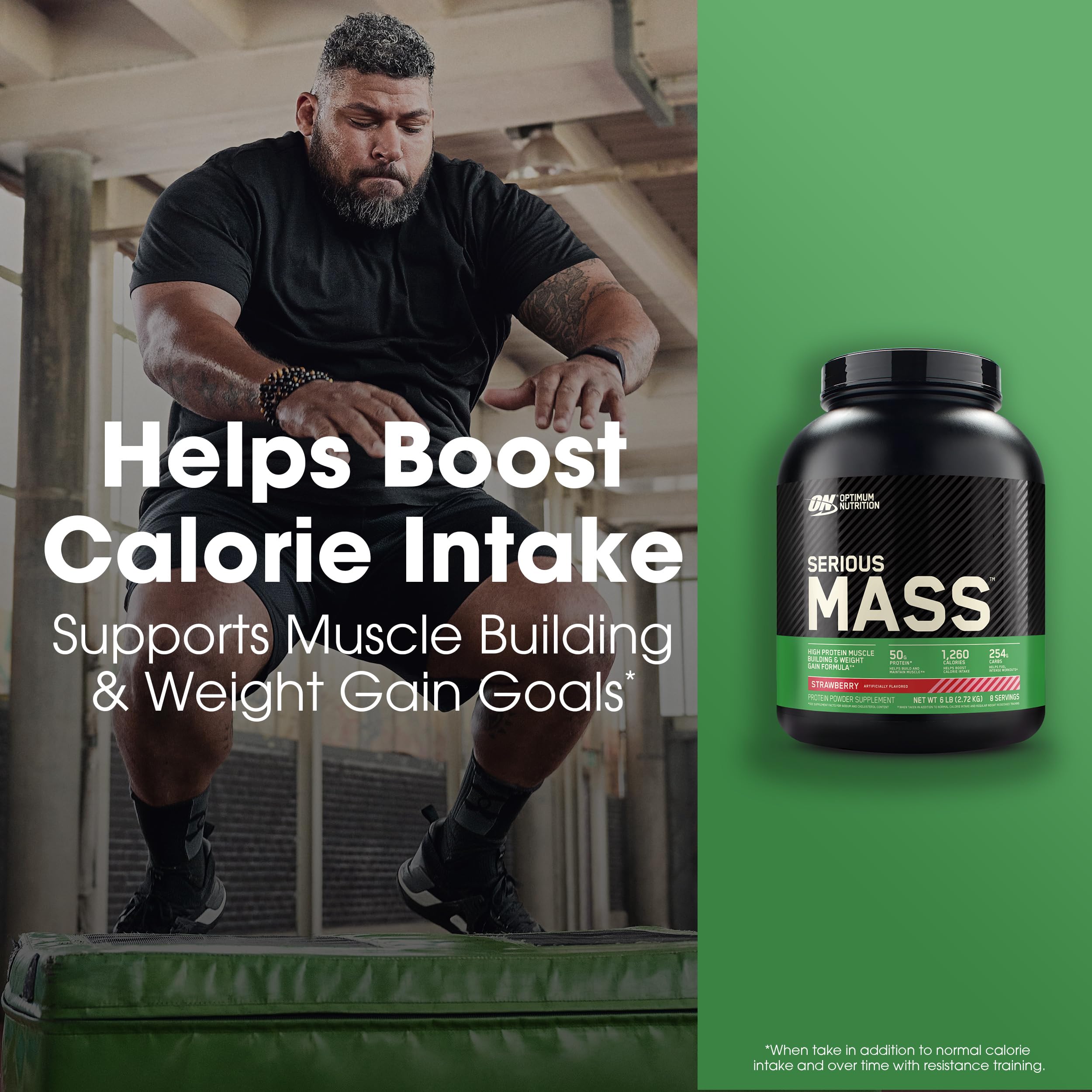 Optimum Nutrition Serious Mass mixing bottle ready for shake preparation