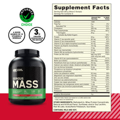Optimum Nutrition Serious Mass strawberry flavor shake after workouts