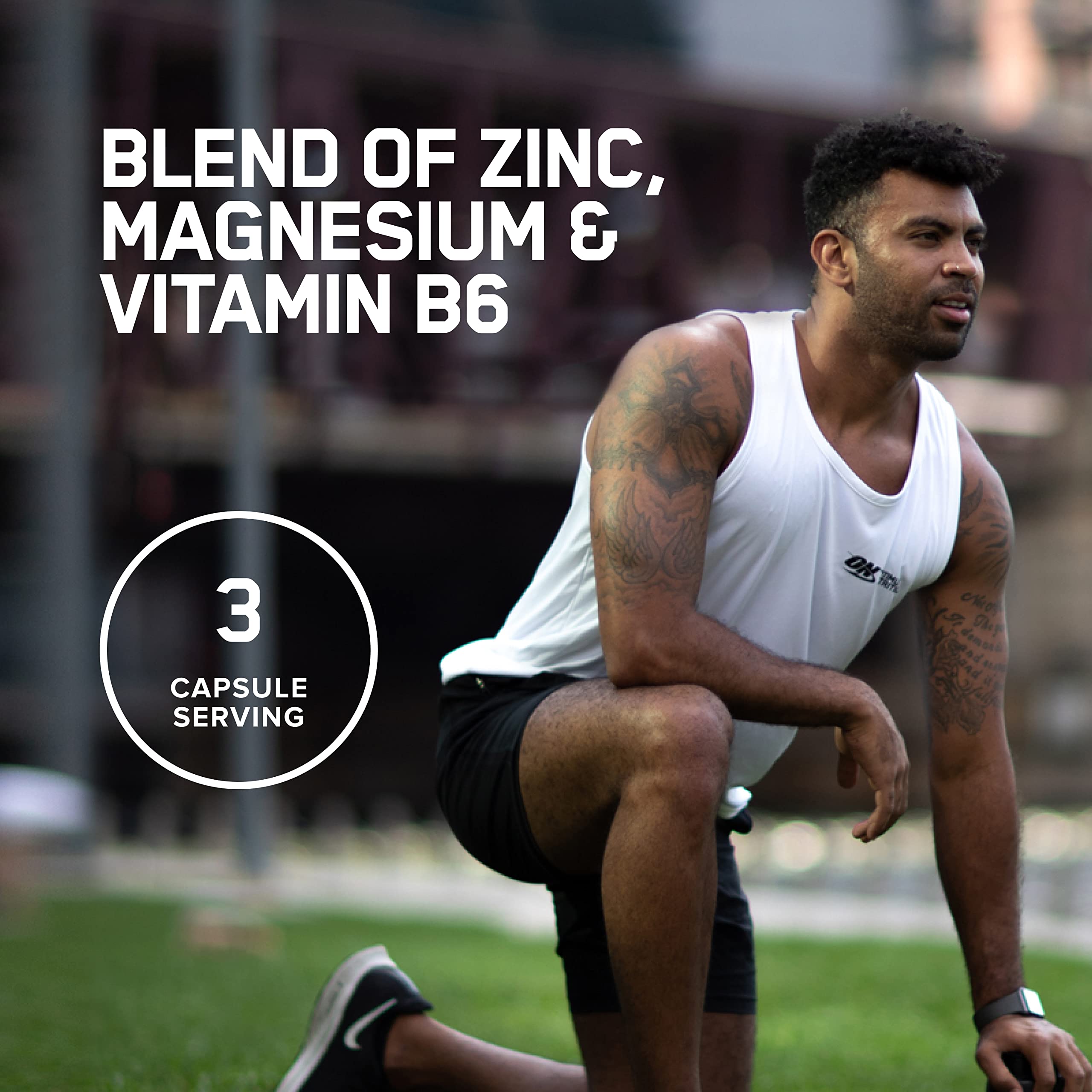 Optimum Nutrition Zinc Magnesium Aspartate ingredient blend promoting energy metabolism.