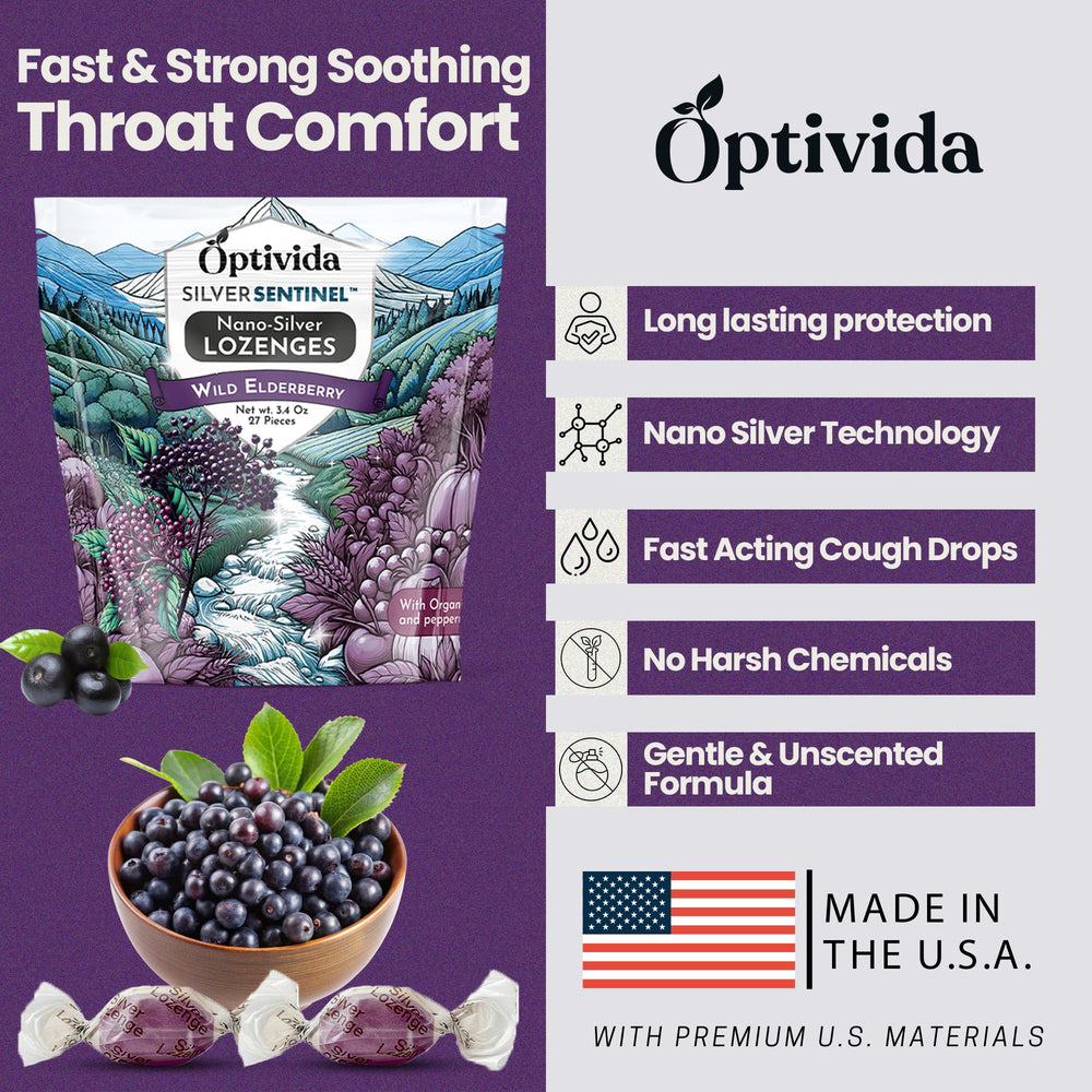 Optivida pregnancy-safe cough drops illustrate family-friendly wellness support.