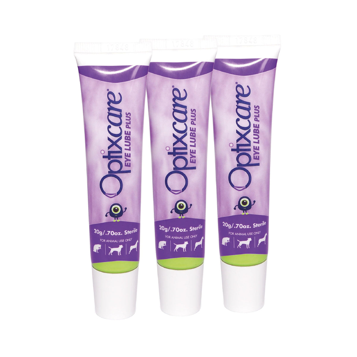OptixCare Eye Lube Plus 20g bottle for long-lasting eye moisture in pets
