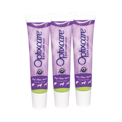 OptixCare Eye Lube Plus 20g bottle for long-lasting eye moisture in pets